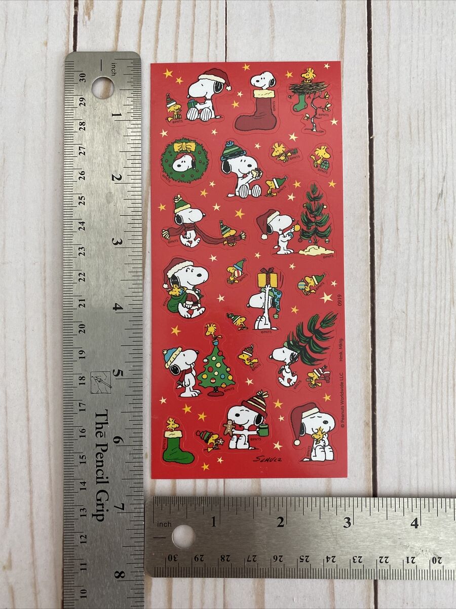 Snoopy Peanuts Woodstock Graphique 13 Sticker Gift Tags onSingle Sheet  Christmas