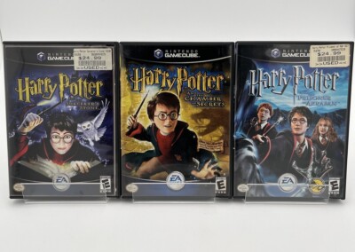 Harry Potter Gamecube Sorcerer's Stone Prisoner Of Azkaban Chamber Of Secrets