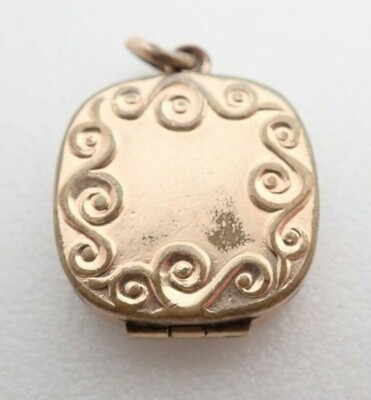 Antique Gold Filled SKM Co Pocket Watch Photo Locket Pendant