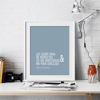 Albert Einstein Inspirational Wall Art Print Motivational Quote Poster Decor