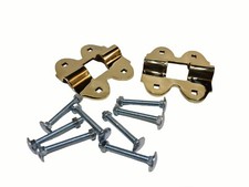 Pair Large 4 hole Brass SWING IRON BRACKETS  fixings for rocking horse stand