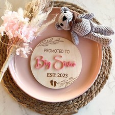 Promoted to Big Brother announcement plaque  Promoted to Big Sister photo prop
