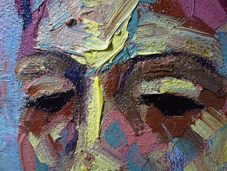 PINTURA AL ÓLEO ORIGINAL█IMPRESIONISMO VINTAGE█ARTE REALISTA FIRMADO█EXTRACTO EXTRAÑO Foto 3 de 4