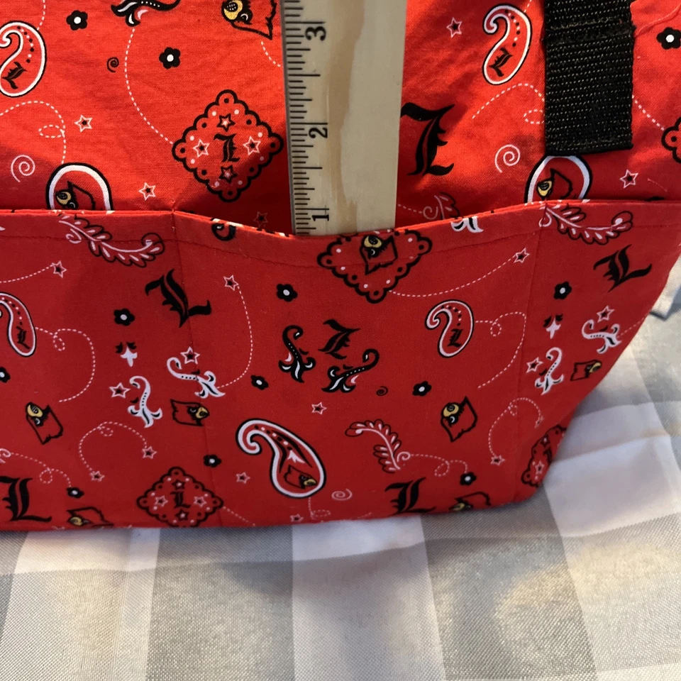 Bolso de Mano Hecho a Mano Universidad de Louisville Cardenales Kentucky Hecho en Casa Foto 4 de 4