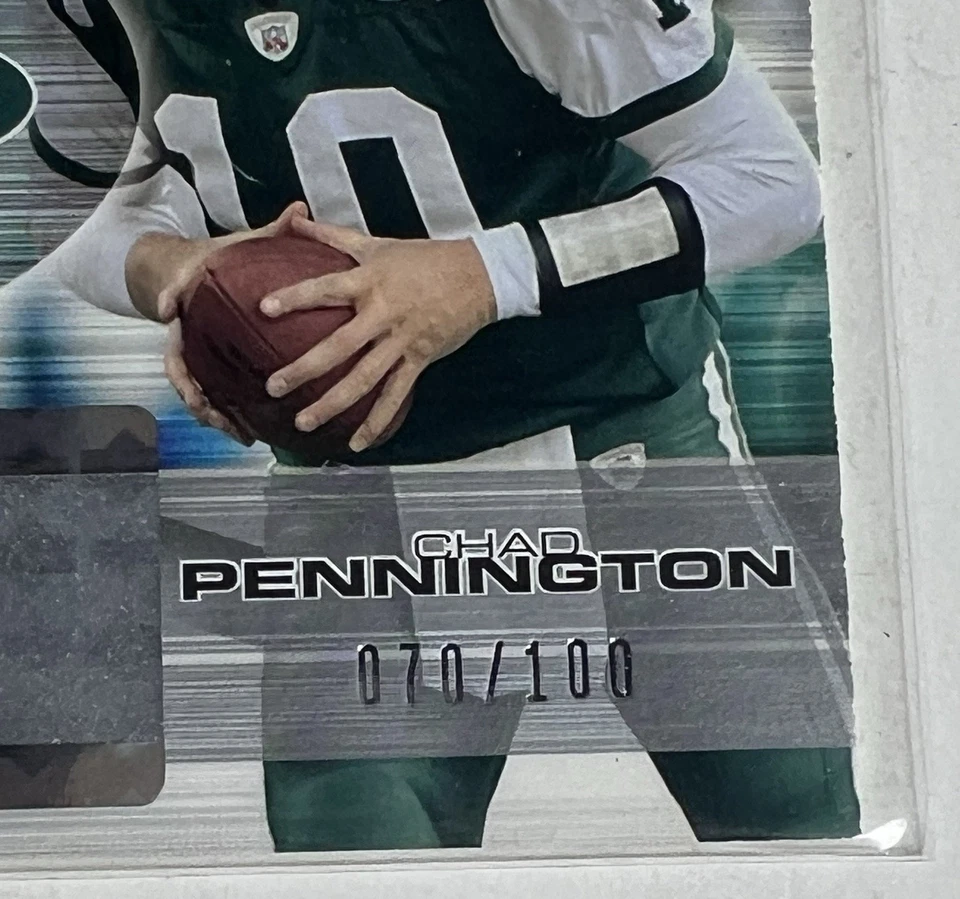 2004 Upper Deck SP Game Used Authentic Fabrics Jersey Auto Chad Pennington #/100 - Image 2 of 3