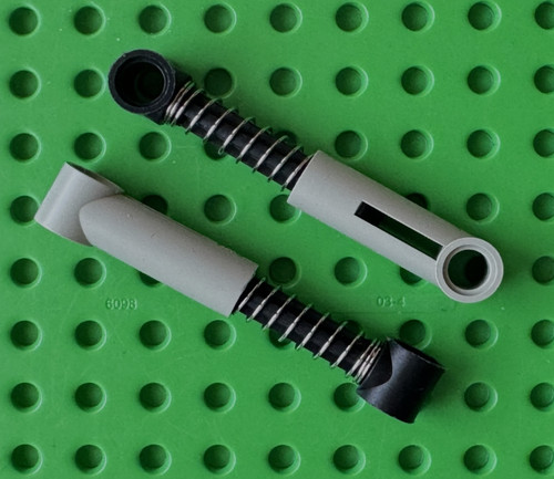 2 x LEGO # 731c05 Stoßfänger Federbeine 6,5 l Grau