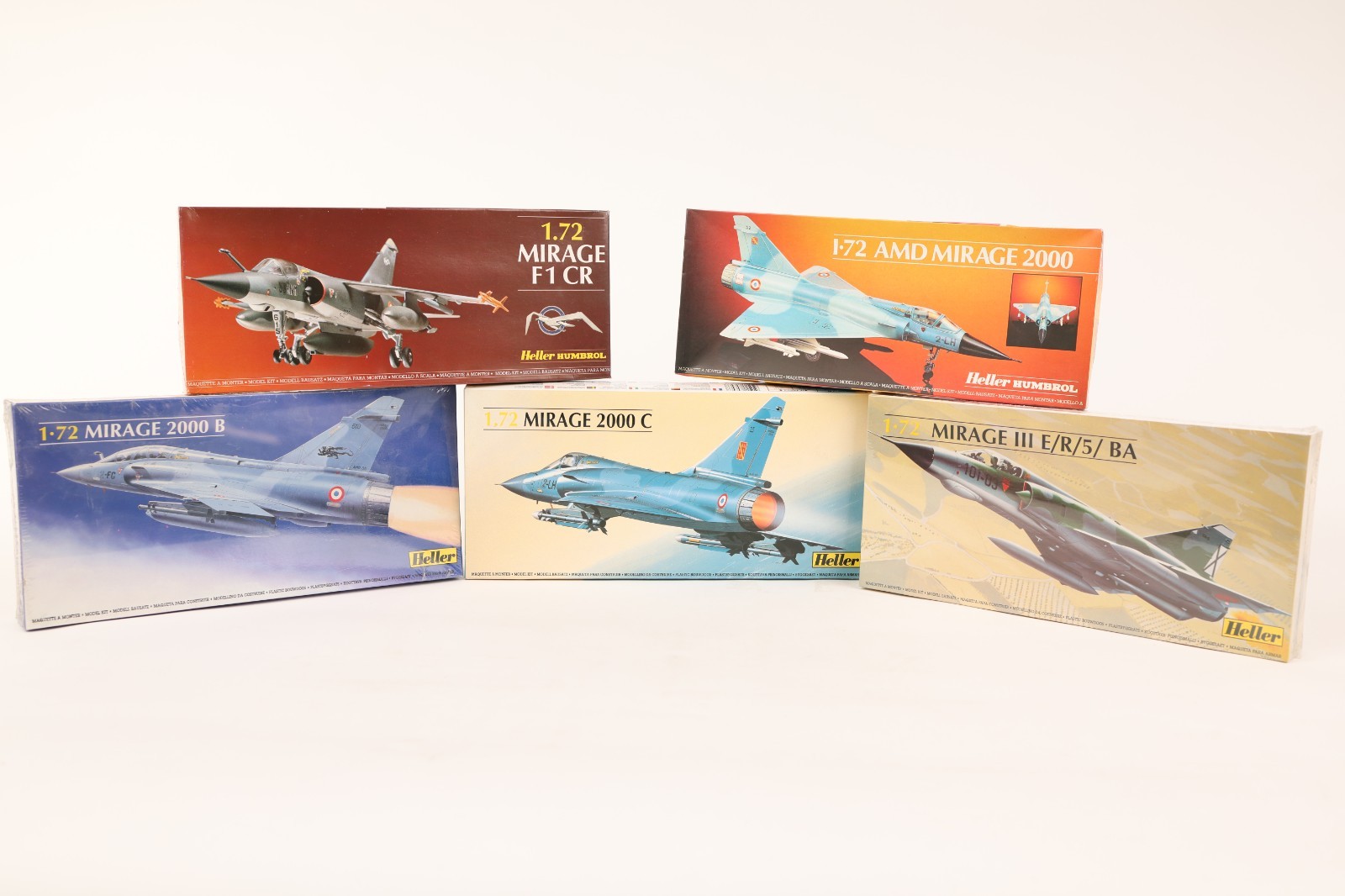 Maquette avion Heller 1:72 lot de 5 kits neufs plastique à construire