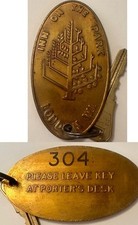 Four Seasons Hotel Inn On The Park London, W.I. UK Brass Hotel Room Key #304 Fob