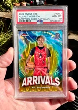 AUSAR THOMPSON 2022 finest ote ARRIVALS ROOKIE /50 GOLD RAYWAVE PSA 10 GEM pop=2