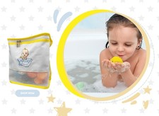 The Baby Bath Toy Set with Organizer Bag 14 Pieces Mesh Storage for toys