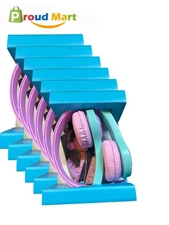 Lot of 5 JLab JBuddies Folding Gen 2 Kids Wired Headphones - Purple/Teal
