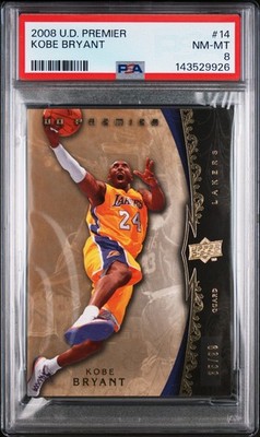 2008-09 Upper Deck UD Premier Kobe Bryant /99 PSA 8 Pop 6, 6 Higher Mamba #14