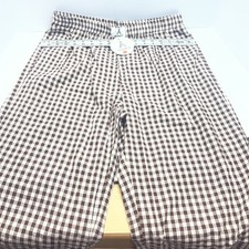 ANRABESS Womens Striped Gingham Pants 2026 Pajama Large, Cranberry White Plaid