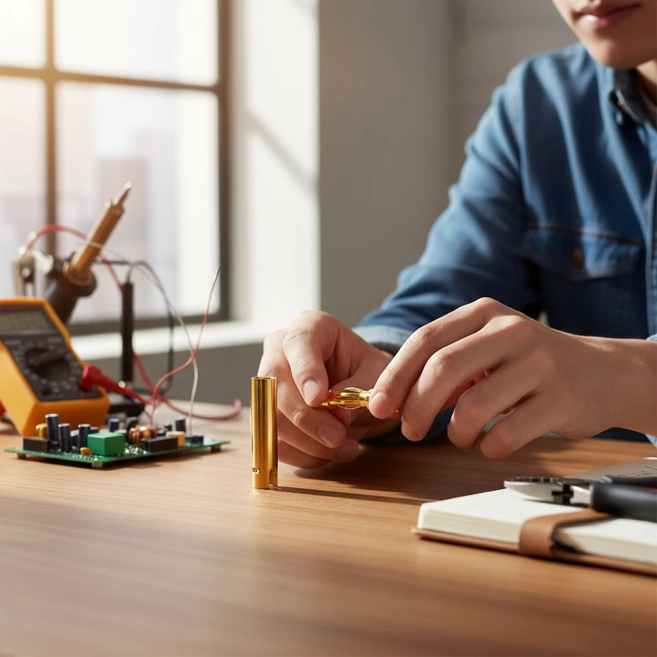 4mm Stecker Buchse Goldstecker mit Lötkelch Lipo Motor ESC Bananenstecker 4,0mm - Bild 4 von 4