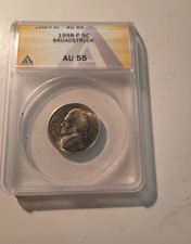 1998 5C Jefferson Nickel Mint Error Broadstruck - ANACS