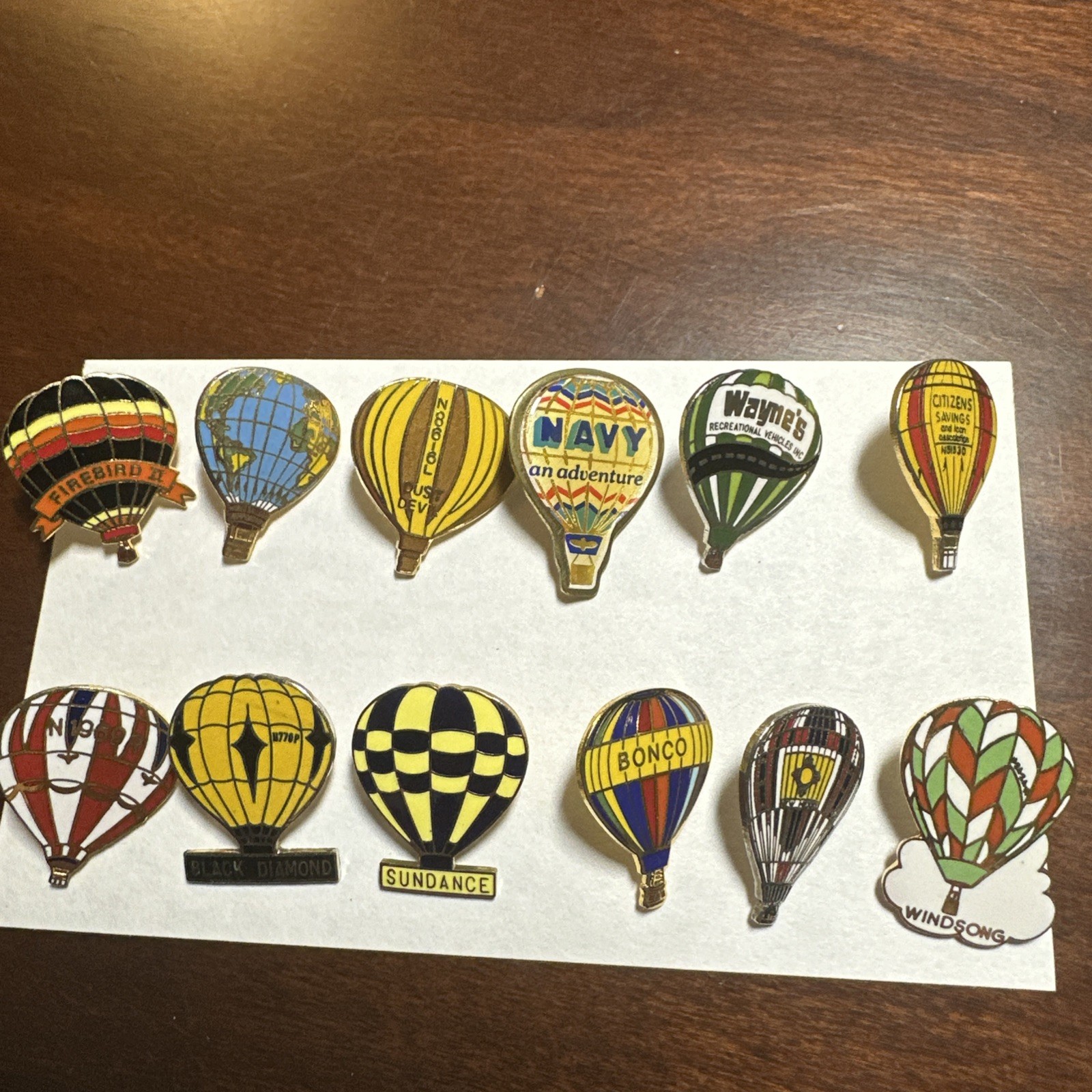 Lot of 12 Vintage Albuquerque Hot Air Balloon Enamel Lapel Pins Very Rare B17