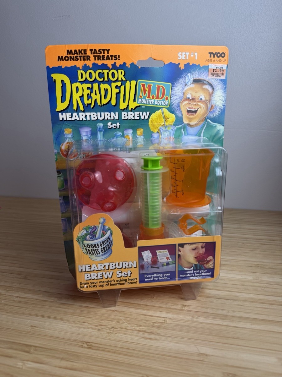 RARE TYCO DOCTOR DREADFUL 'SET #1 HEARTBURN BREW' DR DREADFUL 1996