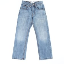 Lee Dungarees Boys Slim Fit Jeans Medium Wash Blue Size 7 Slim Adjustable Waist
