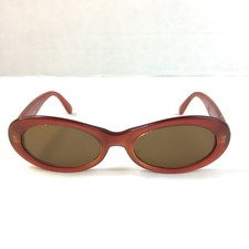 Vintage Gianni Versace Mod 307 Medusa Red Oval Sunglasses Scratched Lens