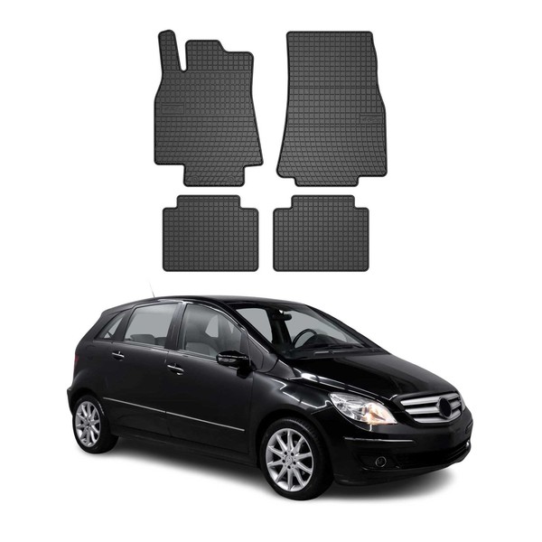 Omac Gummi FußMatten FüR Mercedes B Klasse W245 2005-2011 Automatten Schwarz 4X-image