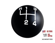 Blackball Aluminum 4 Speed 516-18 Shift Knob Compatible With Muncie White
