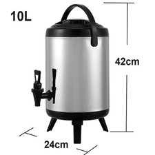 10L  2.4Gallon Stainless Steel Insulated Hot and Cold Beverage Dispenser Server