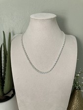 Sterling Silver Stamped 925 Rope Chain Neckla...