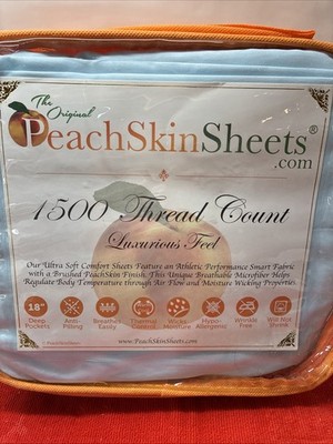 The Original Peach skin Sheets:1500 Thread Count: One Flat Sheet 81  X 96  Only