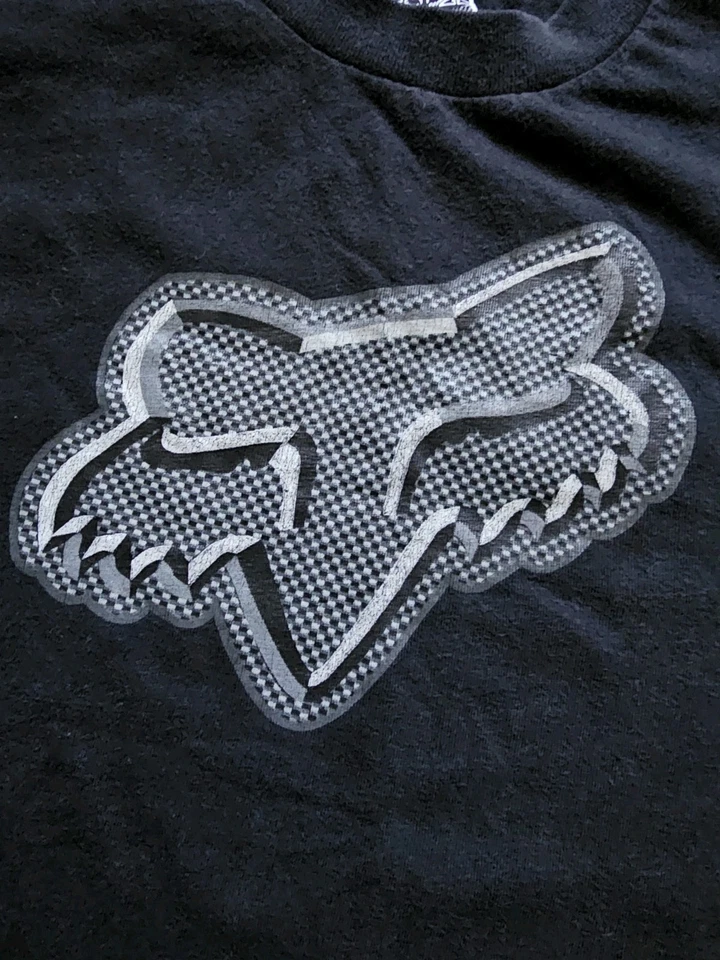 Camiseta De Colección Y2k Fox Racing Motocross Niños Jóvenes Talla Mediana Negra Foto 2 de 4