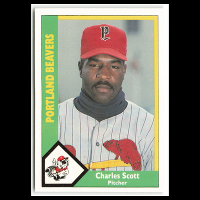 Charles Scott #7 1990 CMC Pacific Leauge Portland Beavers Baseball
