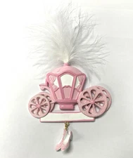 Personalized " PRINCESS CARRIAGE " Christmas Hanging Tree Ornament with Gift Bag