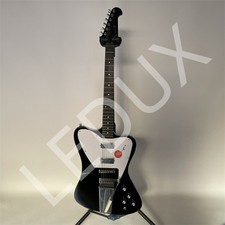 Black Firebird Electric Guitar mini HH Pickups Solid Body Chrome Hardware Set in