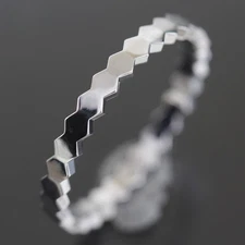 CHAUMET Be My Love Honeycomb Ring US 7.5 (56) K18WG Box Newly Polished 6375A