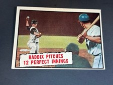 1961 Topps Baseball #410 Harvey Haddix Pitches 12 Perfect Innings EX++ Pirates