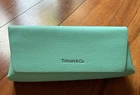 Tiffany & Co. Blue Leather Eyeglass Case with Magnetic Close