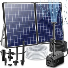35W Solar Fountain Outdoor Pump, 450GPH Solar Pond Pump with Foldable Solar P...