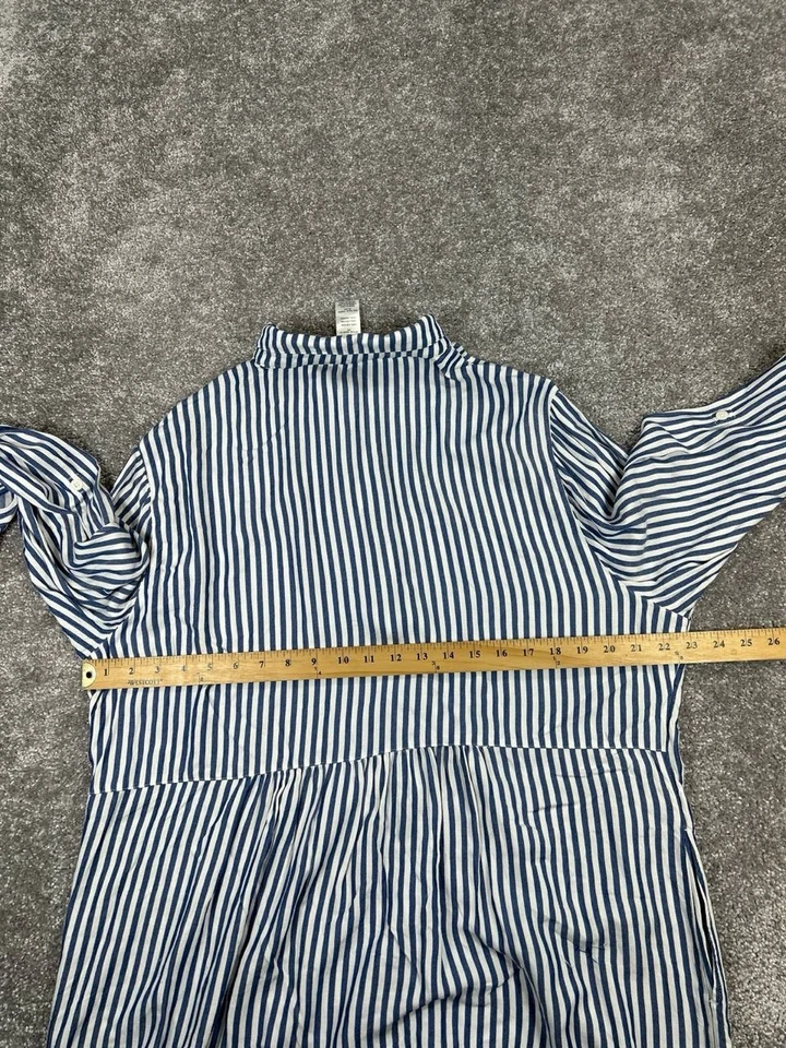 Camisa Tommy Bahama para mujer XL azul blanco cubierta de gran tamaño  Foto 4 de 4