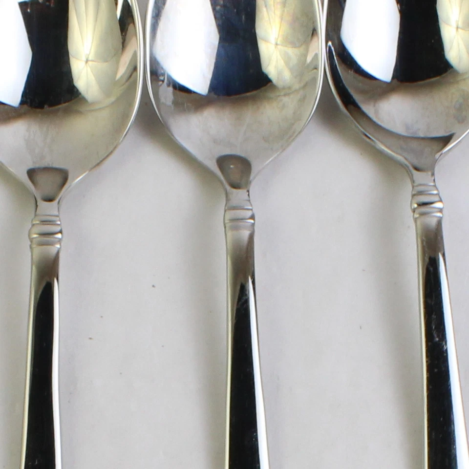 Lot Of 5 J A Henckels (Zwilling) Angelico (Stainless) Flatware Soup Spoons - Image 3 of 4