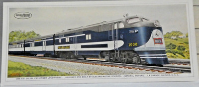 Eisenbahn EMD Elektromotiv GM General Motor Builders Karte Wabash
