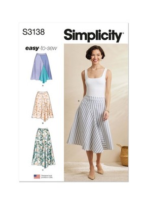 SIMPLICITY Schnittmuster 3138 Misses Damen Plus Röcke/Rock Größe 18-26