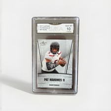 Leaf 2017 Draft Silver Pat Mahomes II #07 Rookie GMA 10 Chiefs Football Card. rookie card picture