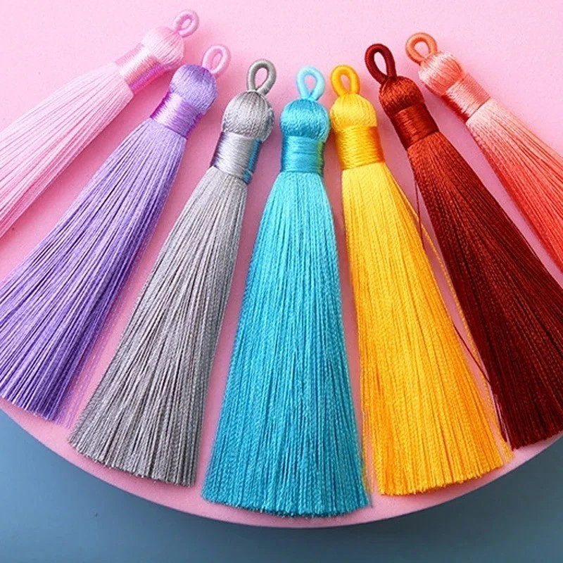 8cm Silk Tassels – 2/5/10PCS | Craft & Decor Use - image 3 of 4