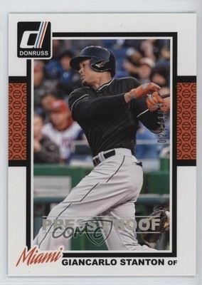 2014 Panini Donruss Press Proof Silver 28/199 Giancarlo Stanton #132 z7j