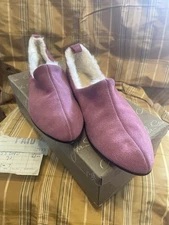 Vintage Daniel green Purple suede slippers Marked size 7