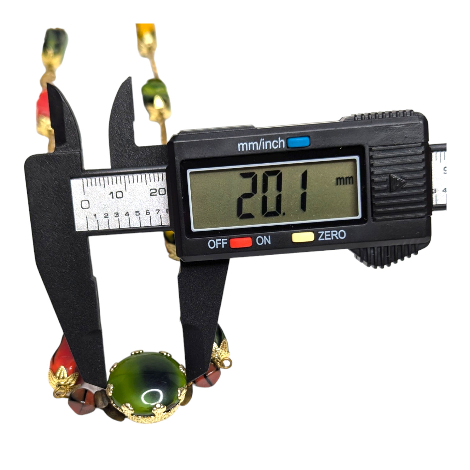 Western Germany Pressed Multi Colored Beaded Gold… - image 6