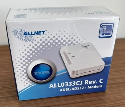 Allnet ALL0333CJ Rev. C ADSL/ADSL2+ Modem (Annex B/J) – Neu, unbenutzt