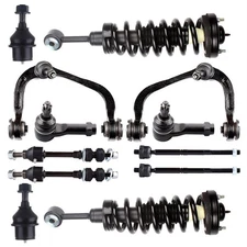 Front Struts Upper Control Arms Steering Set for Ford F-150 Lincoln Mark LT 4WD