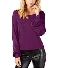 I.N.C Womens Balloon Sleeve Pullover Blouse, purpleparadise, 2XL