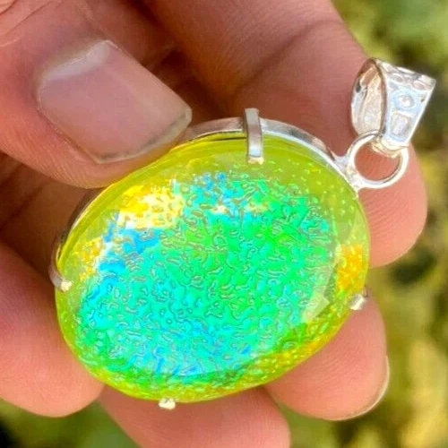 92.10 Ct. Monarch Fire Opal Doublet Oval Cut 925 Silver Pendant Gift for Women - Image 2 of 4