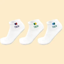 Technist Ankle Sports Socks Unisex Tennis Badminton Socks Casual 3pcs NWT TS-20